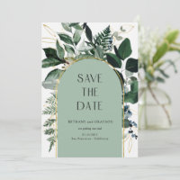 Sage Green, Modern Botanical Greenery QR code