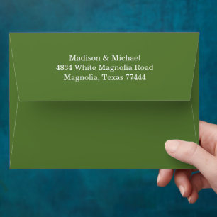 Sage Green Modern Bridal Shower Envelope
