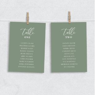Sage Green Modern Elegant Wedding Table Seat Card