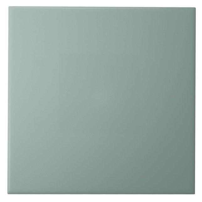 Sage Green Modern Minimal Solid Colour Tile (Front)