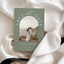 Sage green modern photo wedding