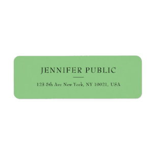 Sage Green Modern Simple Template Return Address