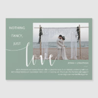 Sage Green Moderne Mini Script Magnet photo