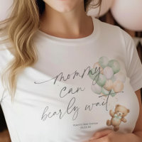 Sage Green Mommy Can Bearly wait, Gender Neutral