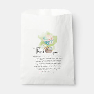  Sage Green Neutral Baby Animal Safari  Favour Bag