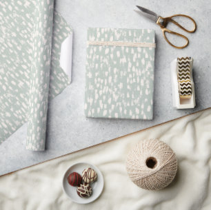 Sage Green Neutral Elegant Abstract Minimalist Wrapping Paper
