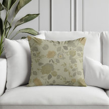 Sage Green Olive Gold Grey Modern Farmhouse Floral
