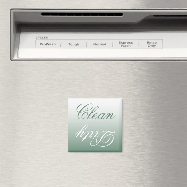Sage Green Ombre Dishwasher Clean/Dirty Magnet (In Situ (Dishwasher))
