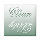Sage Green Ombre Dishwasher Clean/Dirty Magnet