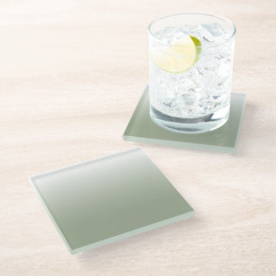 Sage Green Ombre Glass Coaster