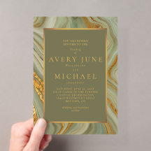Sage Green Onyx Marble With Gold