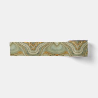 Sage Green Onyx With Gold Satin Ribbon