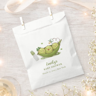Sage Green Pacifier Sweet Pea In Pod Baby Shower Favour Bag