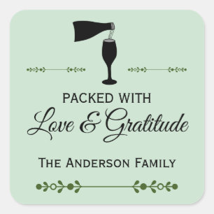 Sage Green Packed With Love Thanksgiving Sticker