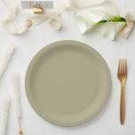 Sage Green Paper Plate<br><div class="desc">Sage green is an earthy, muted shade of grayish-green, named for the silvery, dusty leaves of the sage plant. It is a calming, tranquil colour that evokes feelings of nature, wisdom, and balance. Sage green's versatility and soothing qualities make it popular in interior design, fashion, and branding for creating peaceful...</div>