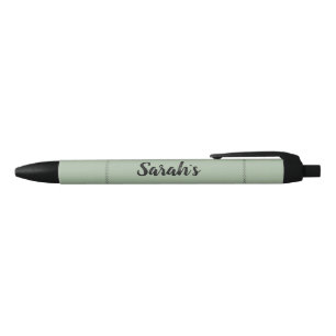 Sage Green Personalized Black Ink Pen