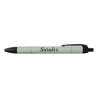 Sage Green Personalized Black Ink Pen
