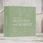 Sage Green Personalized Floral Boho Wedding Binder<br><div class="desc">Are you planning a wedding but don't know where to start? Do you need a place for your guests to sign in and leave their thoughts about your big day? Or maybe you just want to create a beautiful keepsake album of all your memories? Look no further than the sage...</div>