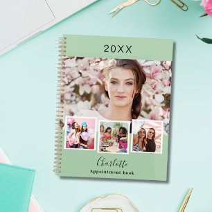 Sage green photo collage appointments 2026 planner
