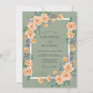 Sage Green Picturesque Spring Wedding Invitation
