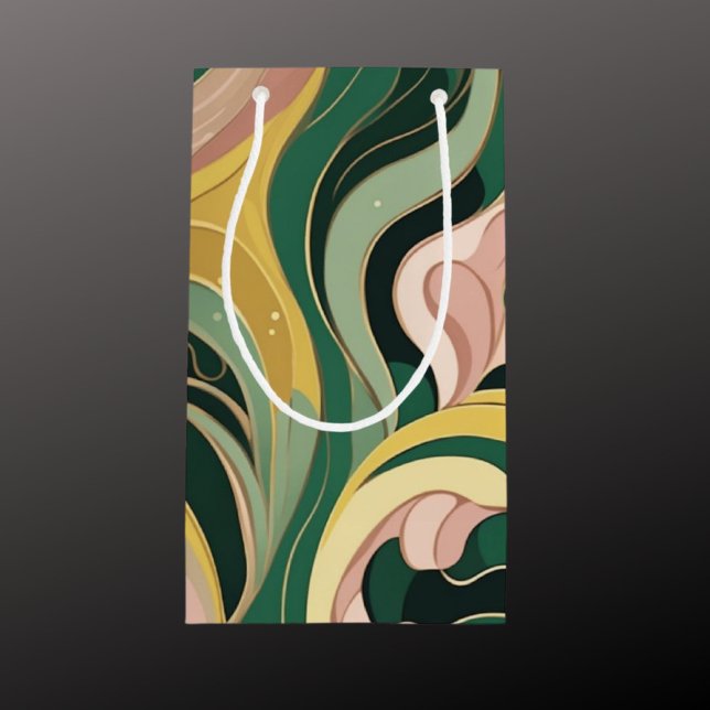 Sage green pink abstract Wrapping Paper 3 Sheets Small Gift Bag (Creator Uploaded)