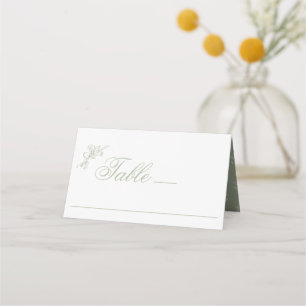 sage green place card