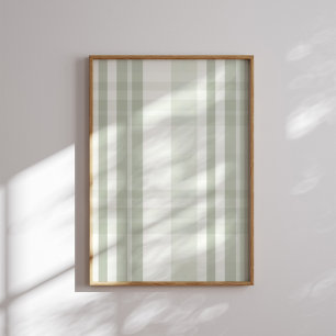 Sage Green Plaid Wall Art