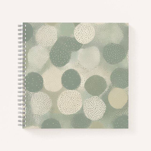 Sage Green Polka Dot Notebook (Front)