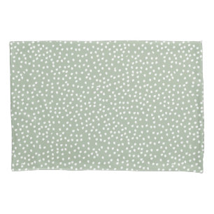 Sage Green Polka Dot Pillowcase