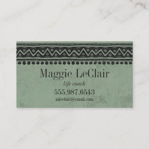 Sage Green Professional Appointments Business Card