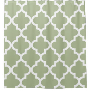 Sage Green Quatrefoil Pattern