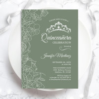 Sage Green Quinceanera Party