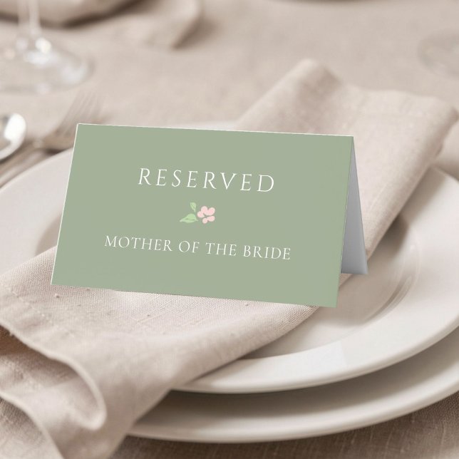 Sage Green | RESERVED for Wedding Place Card (Creator Uploaded)