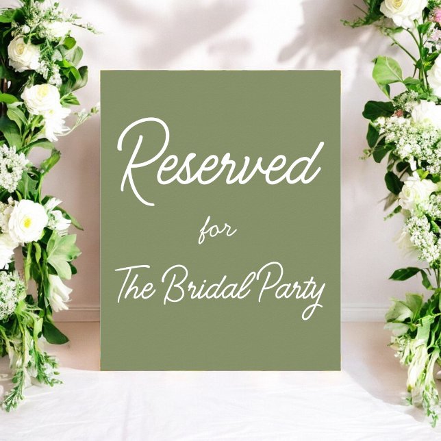 Sage Green Reserved Wedding Sign (Creator Uploaded)