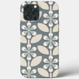 Sage Green Retro Flowers iPhone 13 Pro Max Case