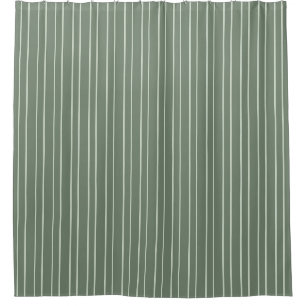 Sage Green rideau de douche à deux tons rayés