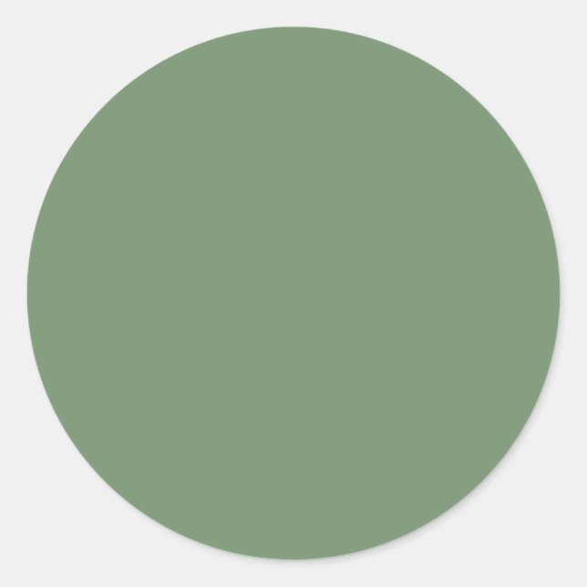 Sage Green Round Sticker (Devant)