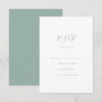 Sage Green RSVP Card