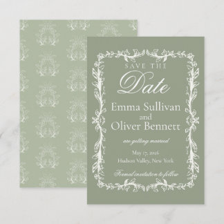 sage green save the date