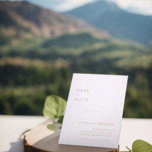 sage green save the date cards modern minimalist