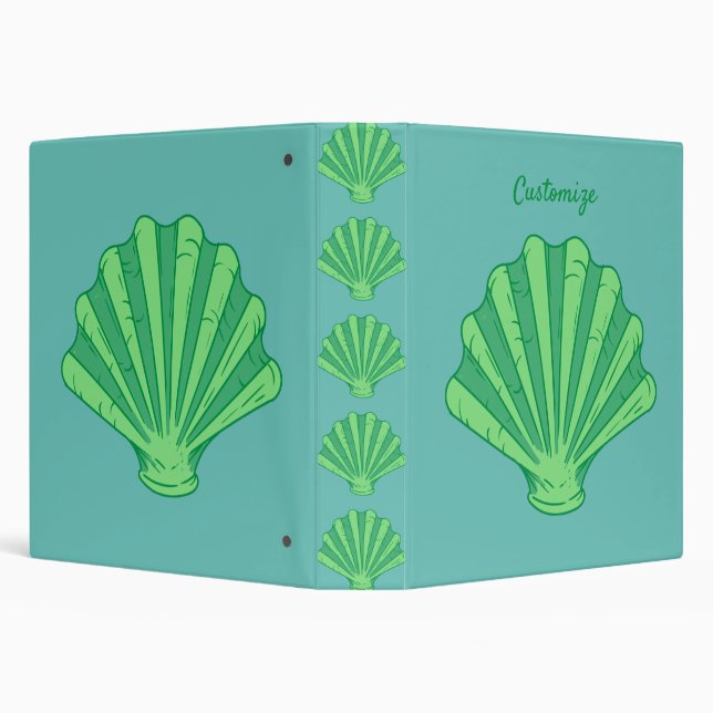 Sage Green Scallop Shell Thunder_Cove Binder (Background)