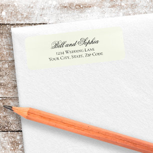 Sage Green Script Wedding Return Address Label
