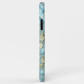 Sage Green Seafoam Teal Blue Floral Art Watercolor Case-Mate iPhone Case (Back/Right)