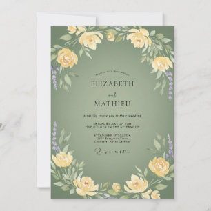 Sage Green Serene Country Wedding Invitation