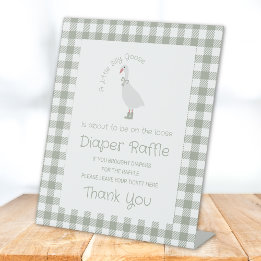 Sage Green Silly Goose Diaper Raffle Sign