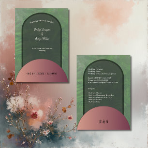 sage green simple boho chic wedding invitation