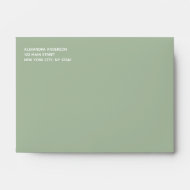 Sage Green Simple Minimalist Coloured Envelope