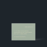 Sage Green Simple Modern Wedding Enclosure Card<br><div class="desc">Modern style wedding enclosure card featuring a simple yet elegant design.</div>