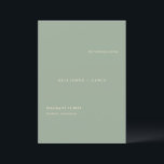 Sage Green Simple Modern Wedding Program<br><div class="desc">Modern style wedding program featuring a simple yet elegant design.</div>