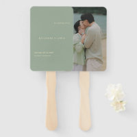 Sage Green Simple Photo Modern Wedding